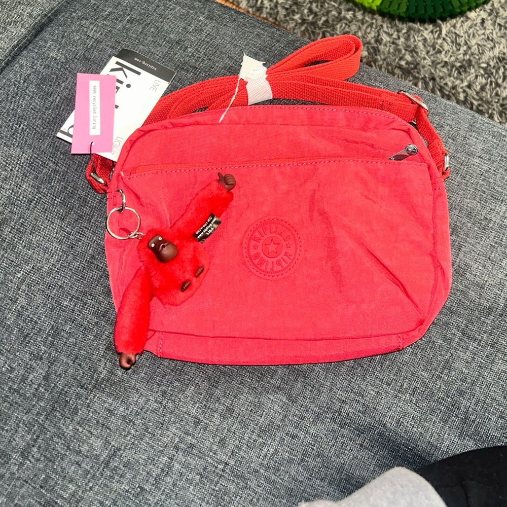 Kipling Vibrant Red Crossbody Bag